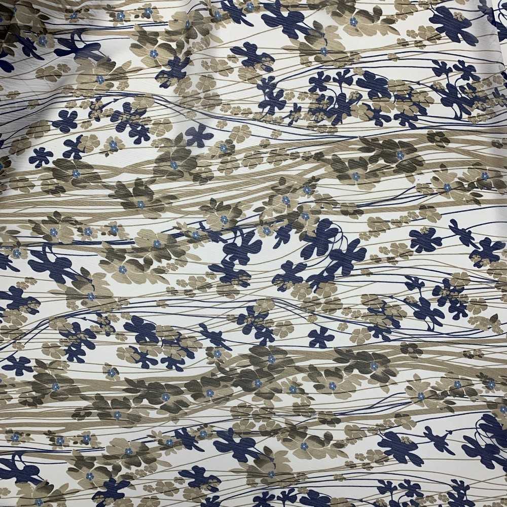 Chiffon di seta piume blu Alt.150 cm